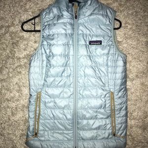 Patagonia XS Light Blue Nano puff Vest